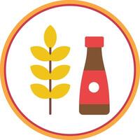 Home Brewing Flat Circle Icon vector