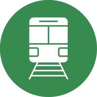 Train Multi Color Circle Icon vector