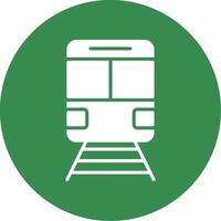 Train Multi Color Circle Icon vector