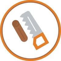 Woodworking Flat Circle Icon vector