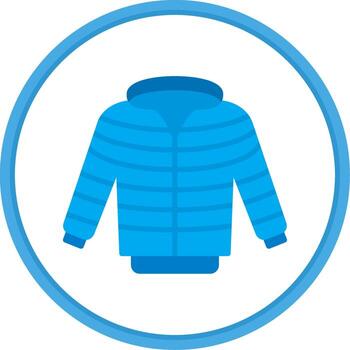 Jacket Flat Circle Icon vector