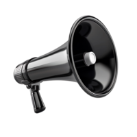 3d megaphone on isolated transparent background png