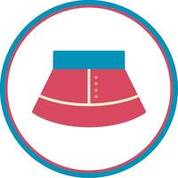 Skirt Flat Circle Icon vector