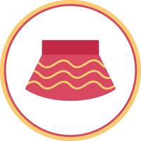 Skirt Flat Circle Icon vector