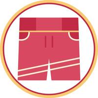 Shorts Flat Circle Icon vector