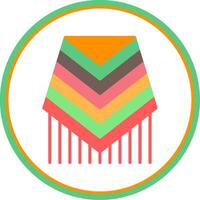 Poncho Flat Circle Icon vector