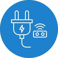 Smart Plug Multi Color Circle Icon vector