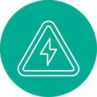 Electrical Danger Sign Multi Color Circle Icon vector