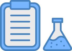Flask Line Filled Blue Icon vector