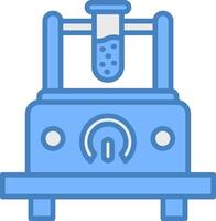 Measuring Device Line Filled Blue Icon vector