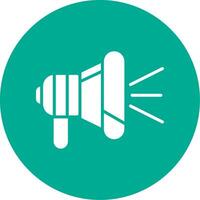 Megaphone Multi Color Circle Icon vector
