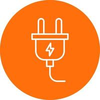 Power Cable Multi Color Circle Icon vector