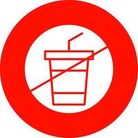 No Drink Multi Color Circle Icon vector