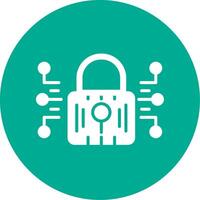 Internet Security Multi Color Circle Icon vector