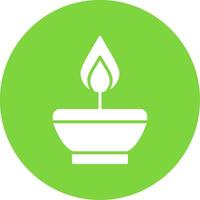 Oil Lamp Multi Color Circle Icon vector