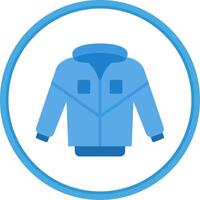 Jacket Flat Circle Icon vector