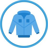 chaqueta plano circulo icono vector