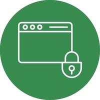 Web Security Multi Color Circle Icon vector