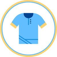 Polo Shirt Flat Circle Icon vector