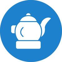 Tea Pot Multi Color Circle Icon vector