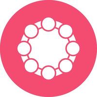 Tambourine Multi Color Circle Icon vector