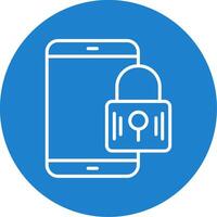 Mobile Security Multi Color Circle Icon vector