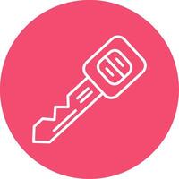Car Key Multi Color Circle Icon vector