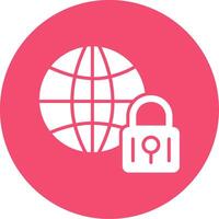 Internet Security Multi Color Circle Icon vector