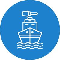 Boat Multi Color Circle Icon vector