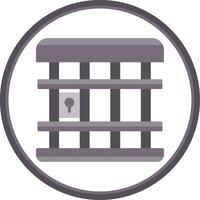 Jail Flat Circle Icon vector