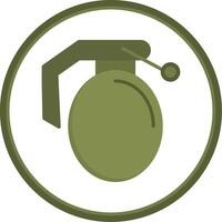 Grenade Flat Circle Icon vector