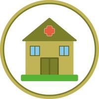 Building Flat Circle Icon vector