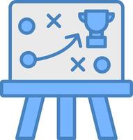 Game Plan Line Filled Blue Icon vector