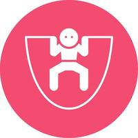 Skipping Multi Color Circle Icon vector
