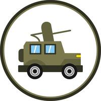 Jeep Flat Circle Icon vector