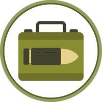 Box Flat Circle Icon vector