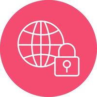 Internet Security Multi Color Circle Icon vector