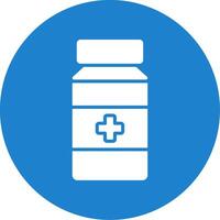 Pill Jar Multi Color Circle Icon vector