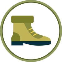 bota plano circulo icono vector