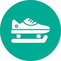 Skate Shoes Multi Color Circle Icon vector