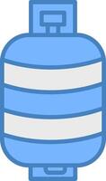 Tank Line Filled Blue Icon vector