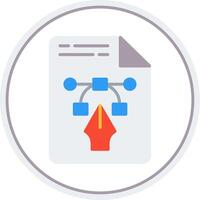 File Flat Circle Icon vector
