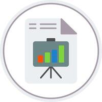 Presentation Flat Circle Icon vector