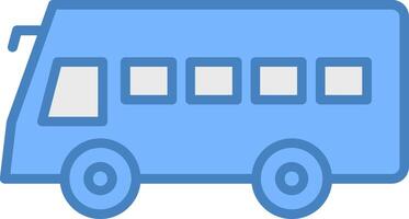 Coach Line Filled Blue Icon vector