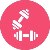 Dumbell Multi Color Circle Icon vector