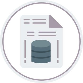 Data Flat Circle Icon vector