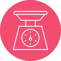 Weighing Machine Multi Color Circle Icon vector