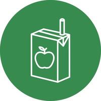 Juice Box Multi Color Circle Icon vector