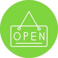 Open Sign Multi Color Circle Icon vector