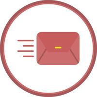 Envelope Flat Circle Icon vector